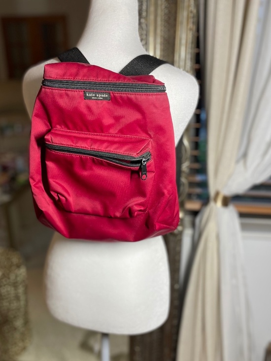 kate spade Handbags - Kate Spade New York Vintage Red Nylon Mini Backpack Book Bag